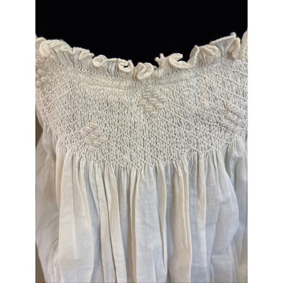 Vintage New Quills Ireland Edwardian Nightgown Cotton embroired crochet Ivory OS - Picture 9 of 16